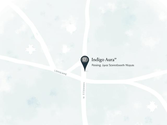Map showing the location of Indigo Aura's studio at 17, Lorong Tiong, Petaling Jaya, Selangor, Malaysia.